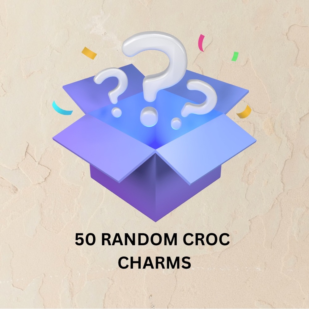 50 Random Croc Charms - Luxury, Food, Anime, Disney, Metal, and more!